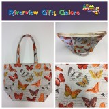 Large Tote Bag - Orange Butterfly Large Tote Bag - Orange Butterfly